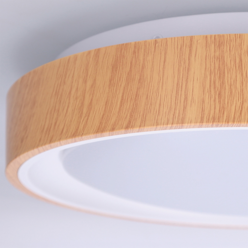 Brilagi - LED stropno svjetlo FLOCO LED/24W/230V, promjer 30 cm, drveni dekor/bijela