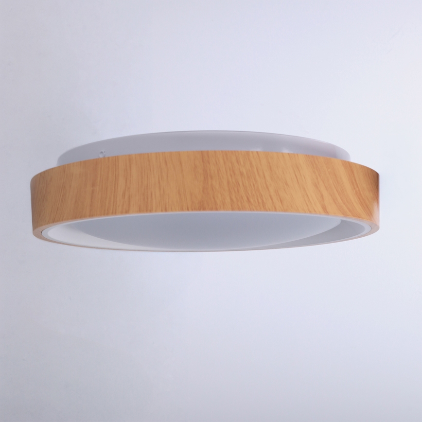 Brilagi - LED stropno svjetlo FLOCO LED/24W/230V, promjer 30 cm, drveni dekor/bijela