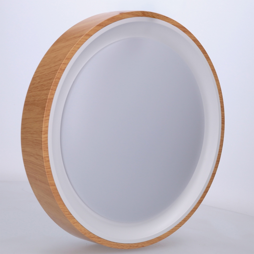 Brilagi - LED stropno svjetlo FLOCO LED/24W/230V, promjer 30 cm, drveni dekor/bijela