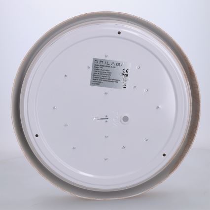 Brilagi - LED stropno svjetlo FLOCO LED/24W/230V, promjer 30 cm, drveni dekor/bijela
