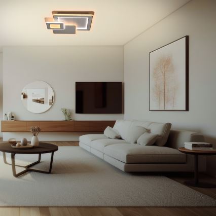 Brilagi - LED stropna svjetiljka s prigušivanjem MODERN LED/93W/230V 2700-6500K 48,5x48,5 cm + daljinski upravljač