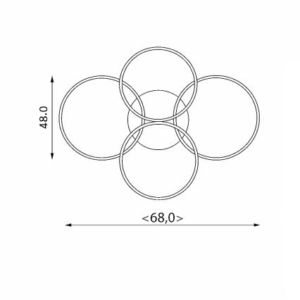 Brilagi - LED stropna svjetiljka s prigušivanjem ORBITS LED/49W/230V 3000-6000K + daljinski upravljač