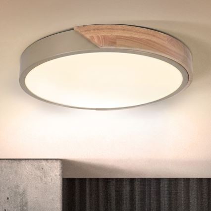 BRILAGI - LED stropno svjetlo PILANA LED/24W/230V hrast/bež Ø 30 cm