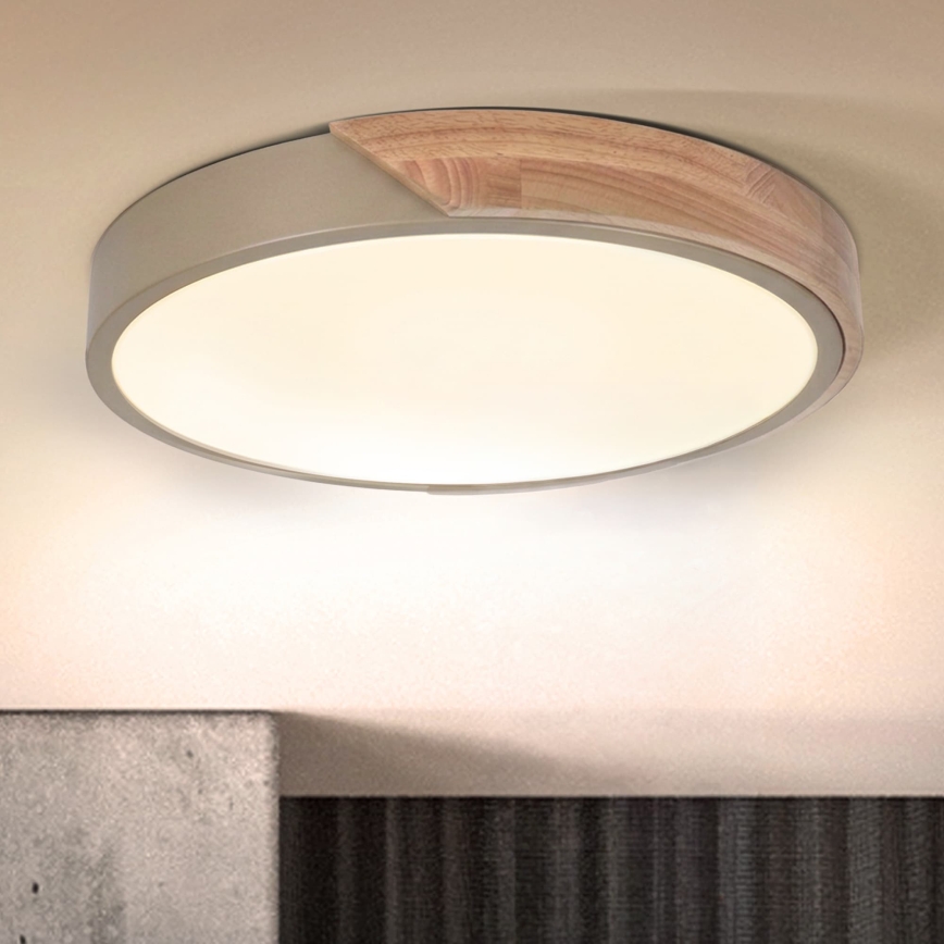BRILAGI - LED stropno svjetlo PILANA LED/24W/230V hrast/bež Ø 30 cm