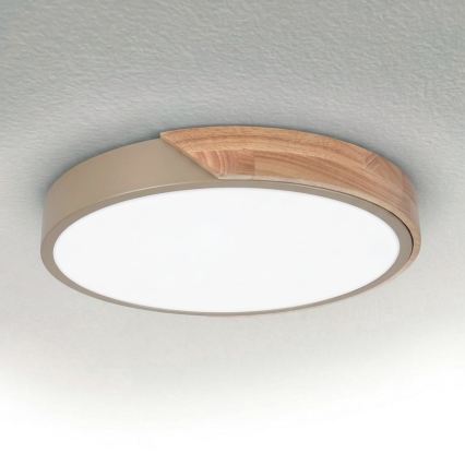 BRILAGI - LED stropno svjetlo PILANA LED/24W/230V hrast/bež Ø 30 cm
