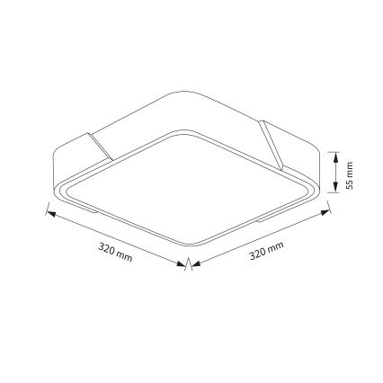 Brilagi - LED stropno svjetlo PILANA LED/24W/230V hrast/bijela 32x32 cm