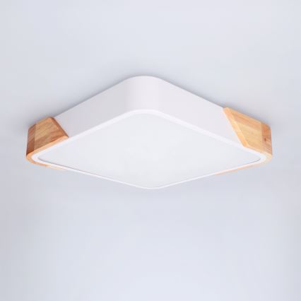 Brilagi - LED stropno svjetlo PILANA LED/24W/230V hrast/bijela 32x32 cm
