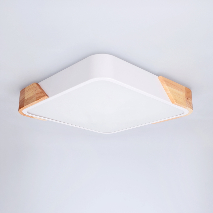 Brilagi - LED stropno svjetlo PILANA LED/24W/230V hrast/bijela 32x32 cm