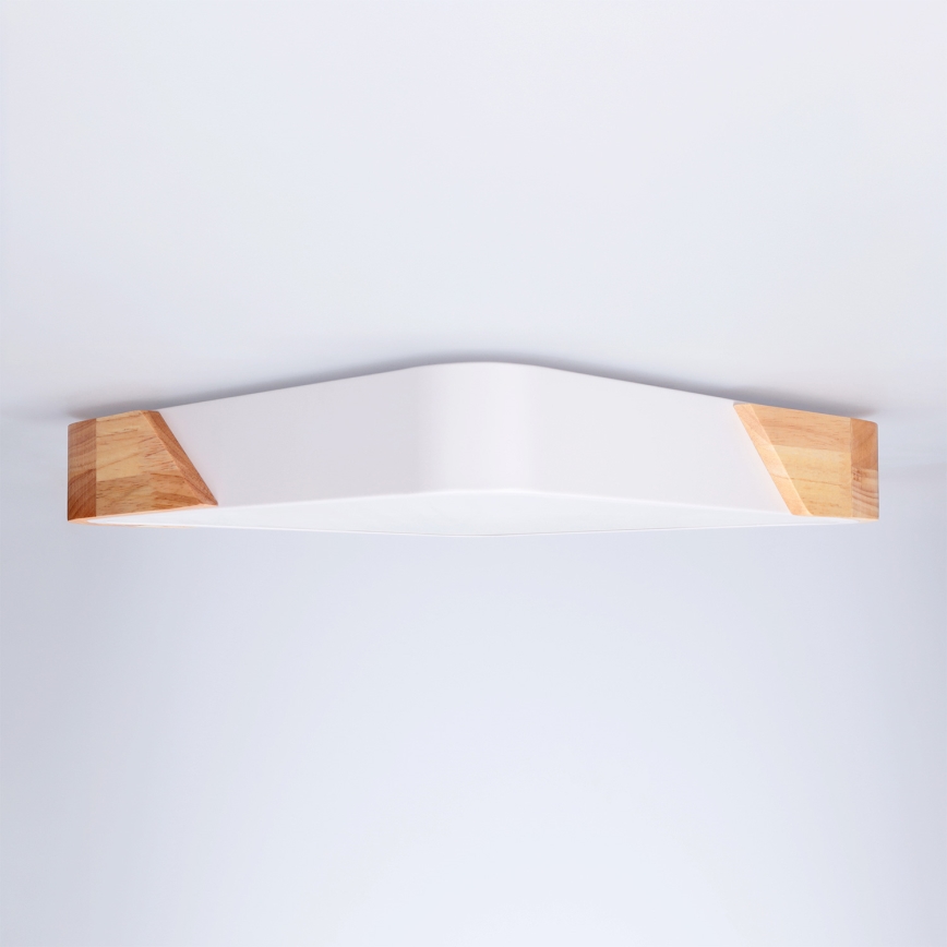 Brilagi - LED stropno svjetlo PILANA LED/24W/230V hrast/bijela 32x32 cm