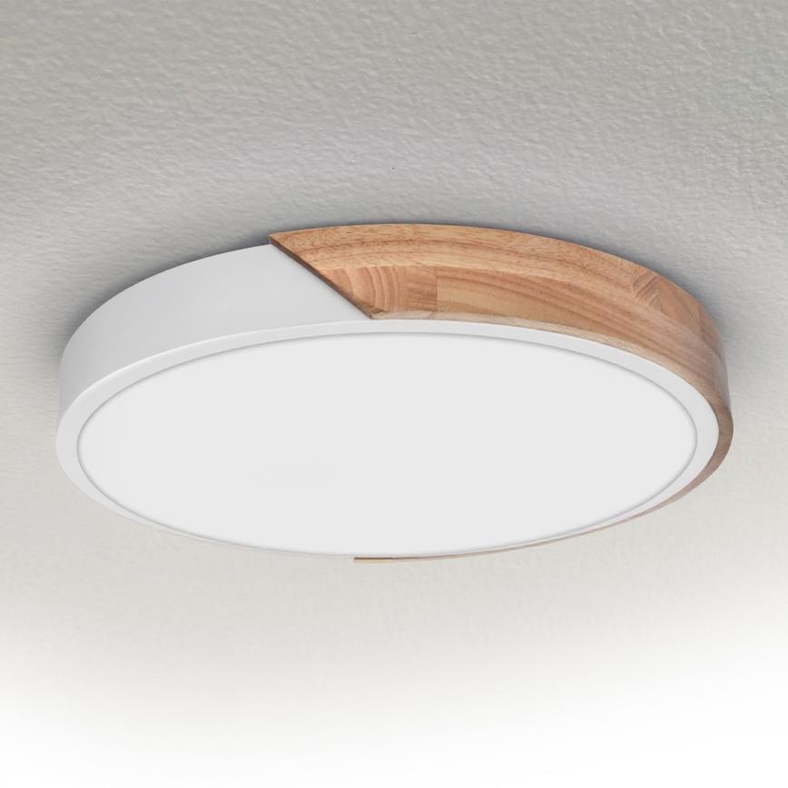 Brilagi - LED stropno svjetlo PILANA LED/24W/230V hrast/bijela pr. 30 cm