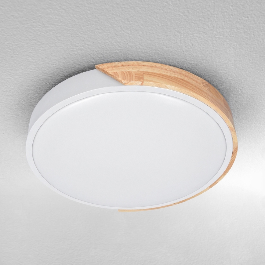Brilagi - LED stropno svjetlo PILANA LED/24W/230V hrast/bijela pr. 30 cm