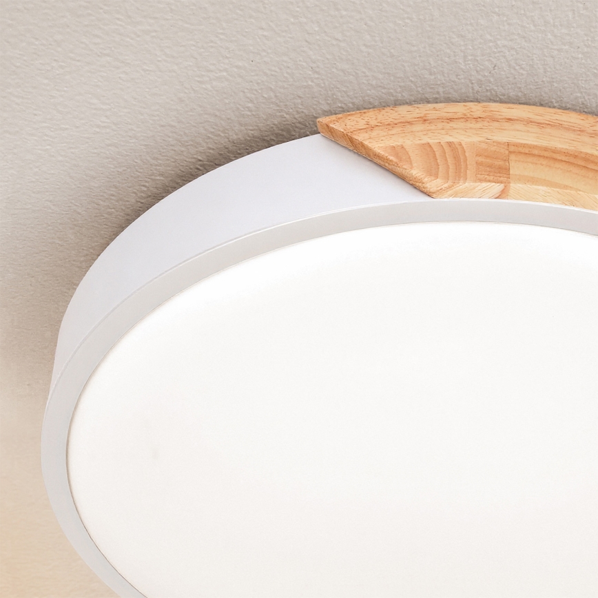 Brilagi - LED stropno svjetlo PILANA LED/24W/230V hrast/bijela pr. 30 cm