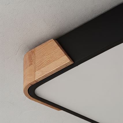 Brilagi - LED stropno svjetlo PILANA LED/24W/230V hrast/crna 32x32 cm