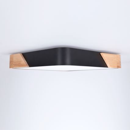 Brilagi - LED stropno svjetlo PILANA LED/24W/230V hrast/crna 32x32 cm