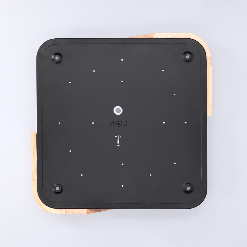 Brilagi - LED stropno svjetlo PILANA LED/24W/230V hrast/crna 32x32 cm
