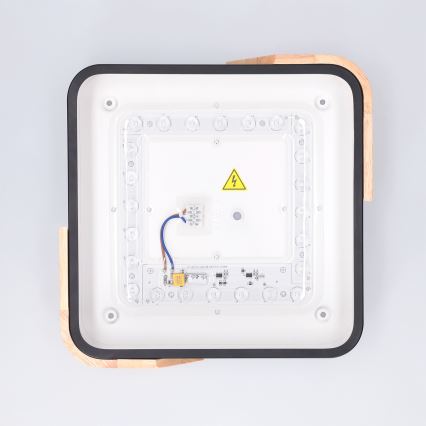 Brilagi - LED stropno svjetlo PILANA LED/24W/230V hrast/crna 32x32 cm