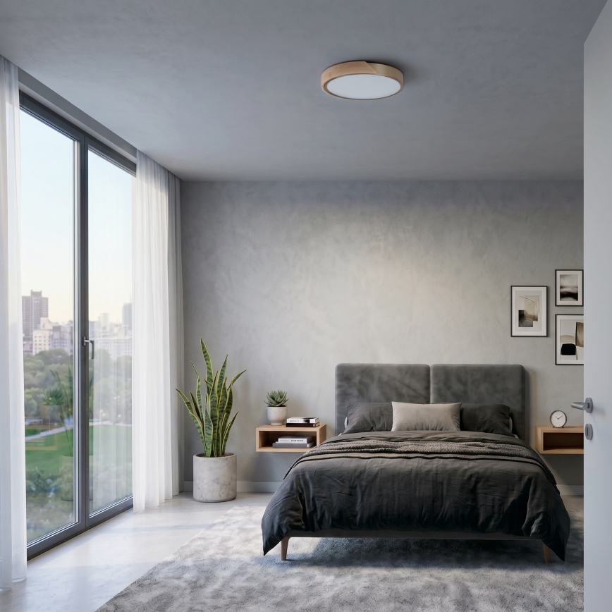 BRILAGI - LED stropno svjetlo PILANA LED/24W/230V hrast/zlatna Ø 30 cm