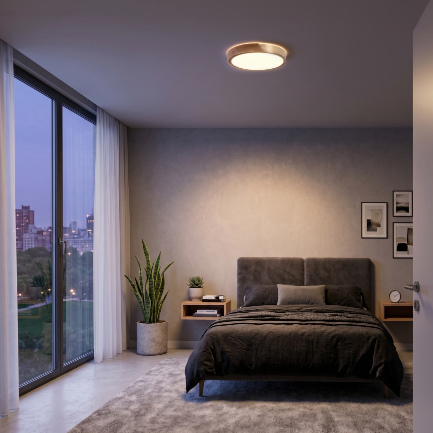BRILAGI - LED stropno svjetlo PILANA LED/24W/230V hrast/zlatna Ø 30 cm