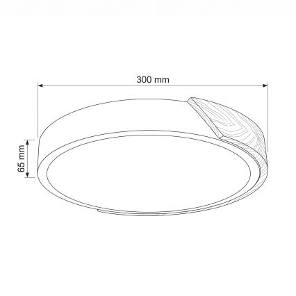 BRILAGI - LED stropno svjetlo PILANA LED/24W/230V hrast/zlatna Ø 30 cm