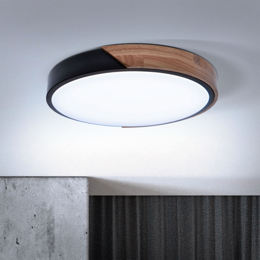 Brilagi - LED stropna svjetiljka s prigušivanjem PILANA LED/48W/230V 3000-6500K hrast promjer 40 cm + daljinski upravljač
