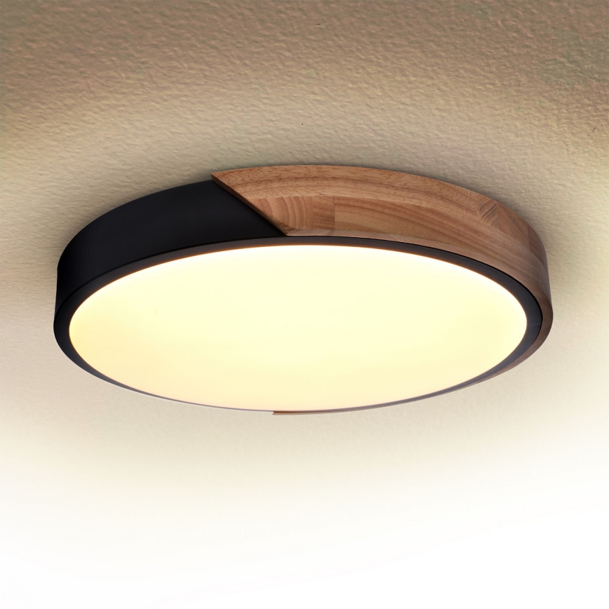 Brilagi - LED stropna svjetiljka s prigušivanjem PILANA LED/48W/230V 3000-6500K hrast promjer 40 cm + daljinski upravljač