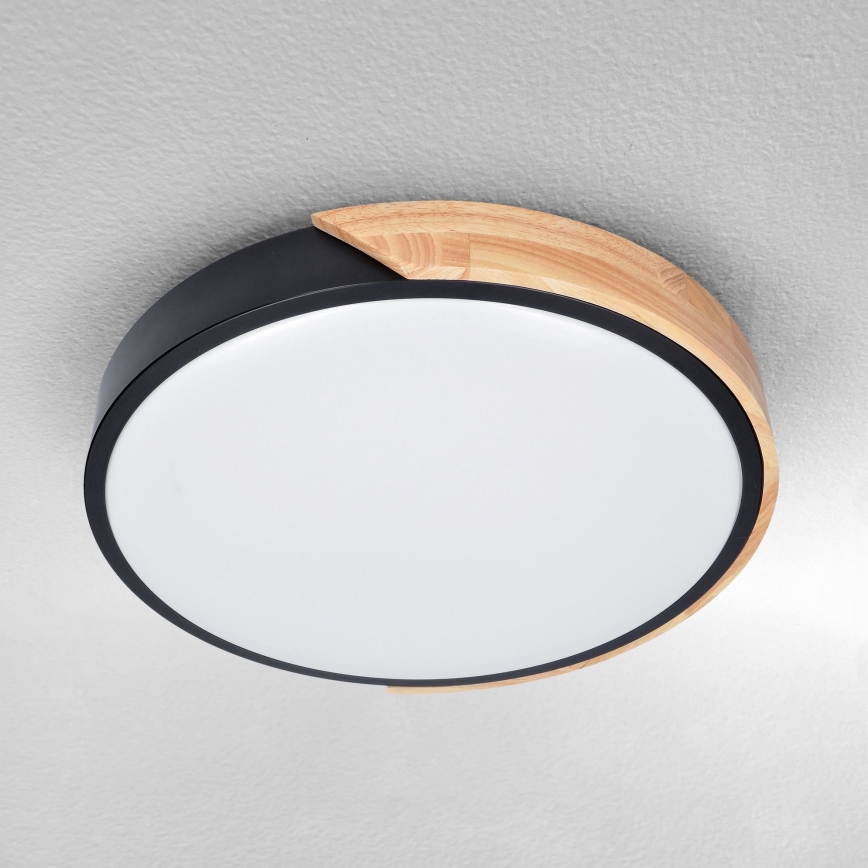 Brilagi - LED stropna svjetiljka s prigušivanjem PILANA LED/48W/230V 3000-6500K hrast promjer 40 cm + daljinski upravljač