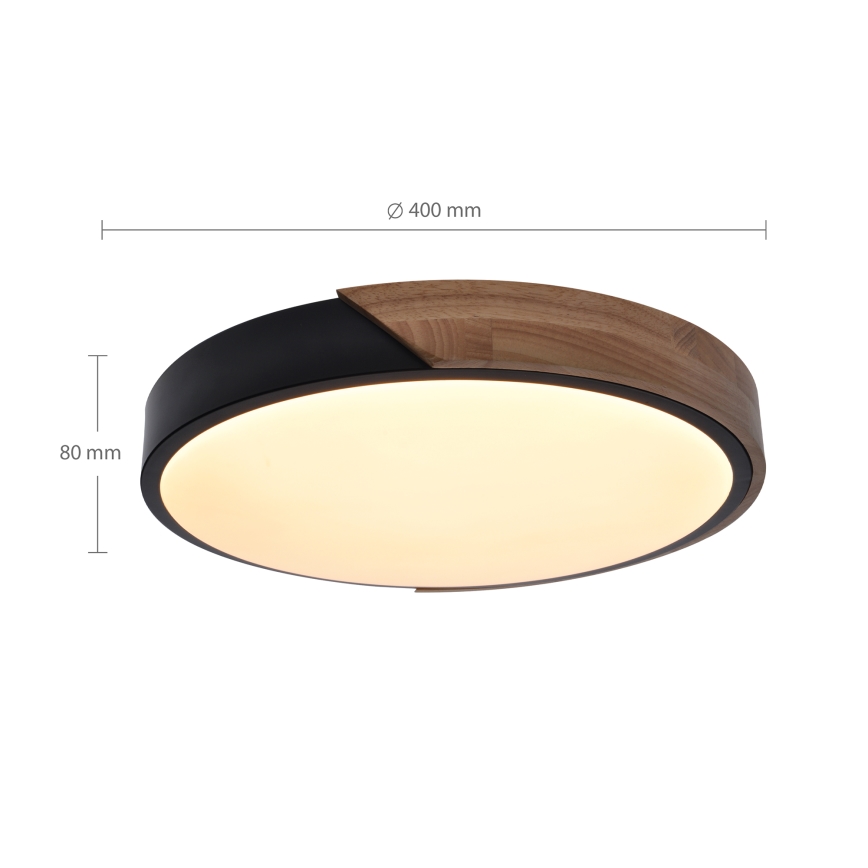 Brilagi - LED stropna svjetiljka s prigušivanjem PILANA LED/48W/230V 3000-6500K hrast promjer 40 cm + daljinski upravljač
