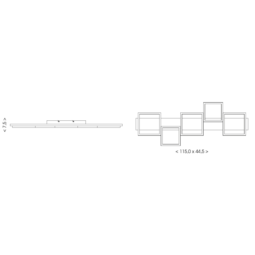 Brilagi - LED stropno svjetlo PLANK LED/40W/230V 4000K 44,5x115 cm drveno