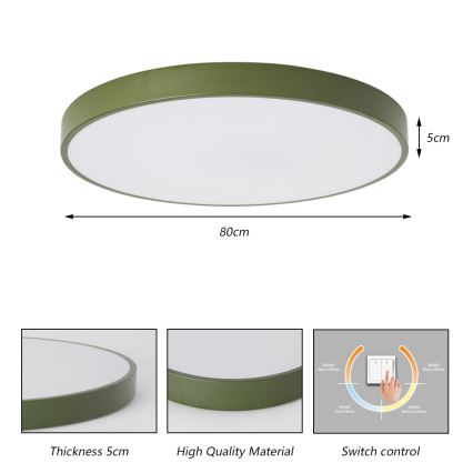 Brilagi - LED stropno svjetlo POOL LED/100W/230V 3000/4000/6000K Ø 80 cm, zelena