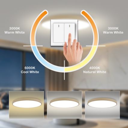 Brilagi - LED stropna svjetiljka POOL LED/180W/230V 3000/4500/6000K Ø 120 cm bež