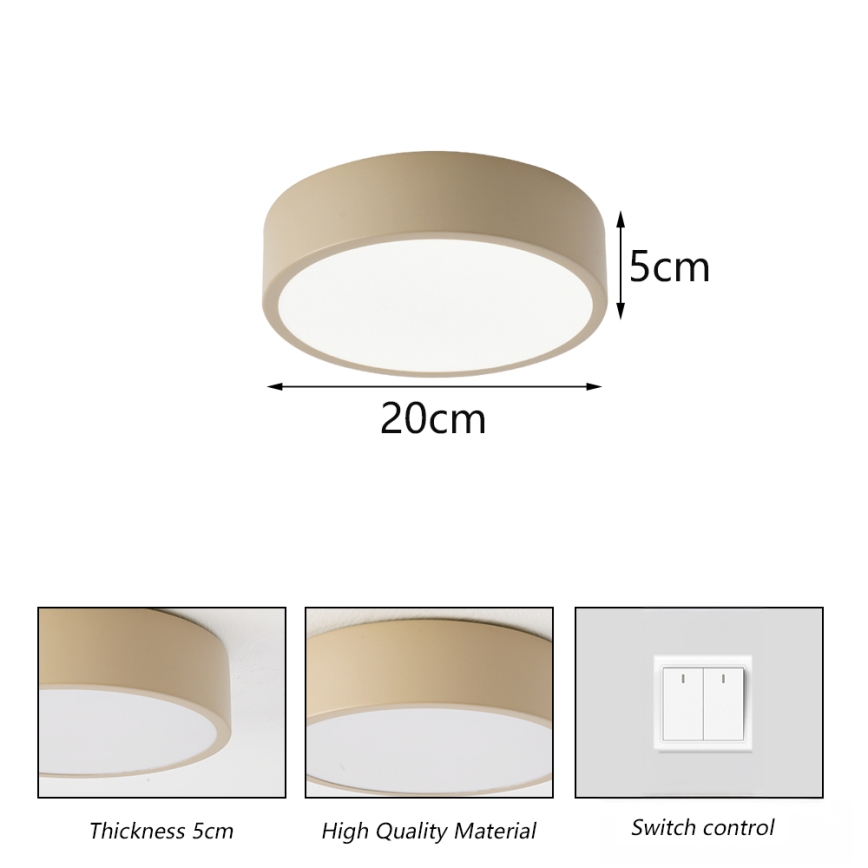 Brilagi - LED stropna svjetiljka POOL LED/18W/230V 3000/4000/6000K Ø 20 cm bež
