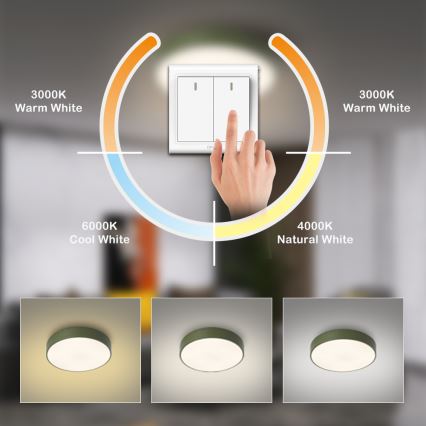 Brilagi - LED stropna svjetiljka POOL LED/36W/230V 3000/4000/6000K Ø 30 cm zelena