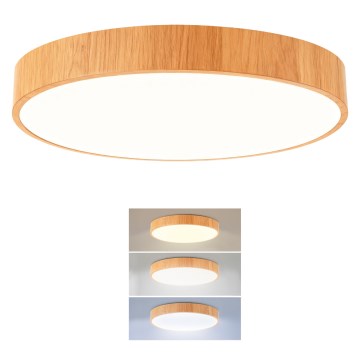 Brilagi - LED stropno svjetlo POOL LED/36W/230V 3000/4000/6000K Ø 30 cm drveni dekor