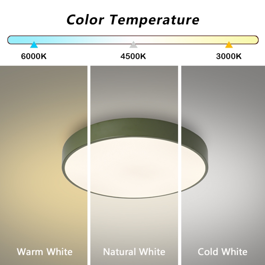 Brilagi - LED stropna svjetiljka POOL LED/48W/230V 3000/4000/6000K promjer 40 cm zelena