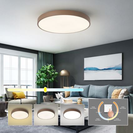 Brilagi - LED stropna svjetiljka POOL LED/60W/230V 3000/4000/6000K Ø 60 cm smeđa