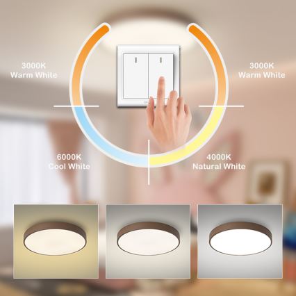 Brilagi - LED stropna svjetiljka POOL LED/60W/230V 3000/4000/6000K Ø 60 cm smeđa