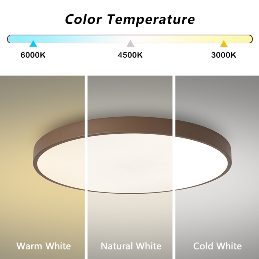 Brilagi - LED stropna svjetiljka POOL LED/60W/230V 3000/4000/6000K Ø 60 cm smeđa