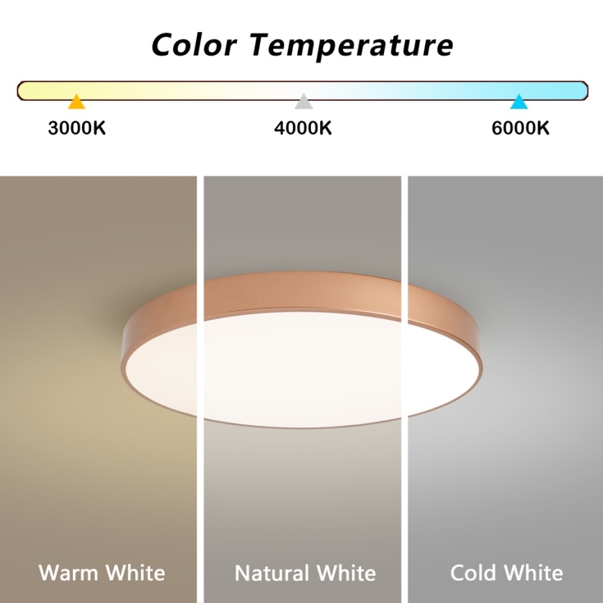 Brilagi - LED stropna svjetiljka POOL LED/60W/230V 3000/4000/6000K Ø 60 cm brončana