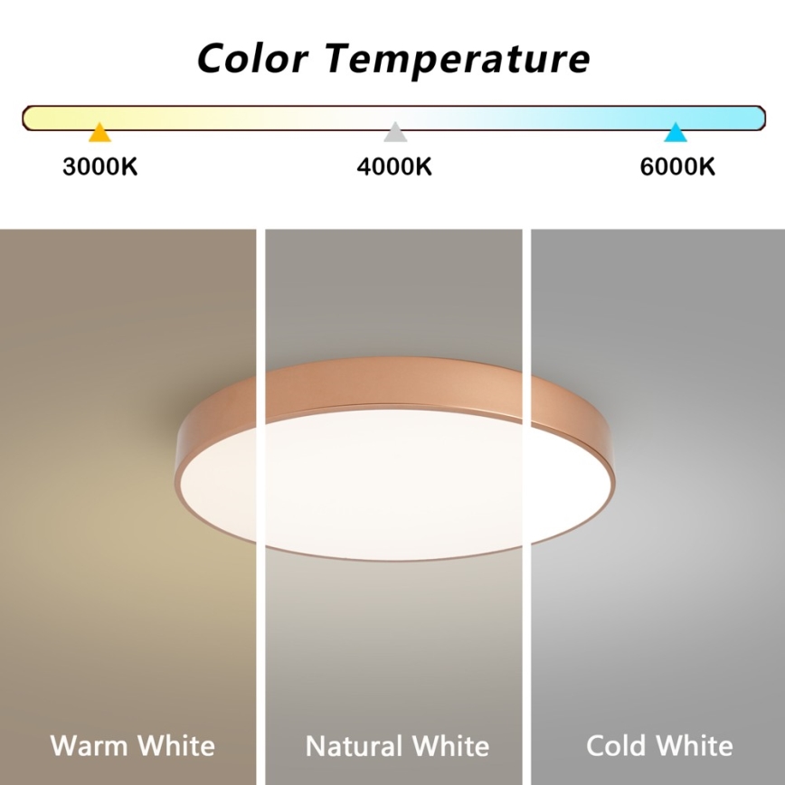 Brilagi - LED stropna svjetiljka s prigušivanjem POOL LED/60W/230V 3000-6000K Ø 50 cm brončana + daljinski upravljač
