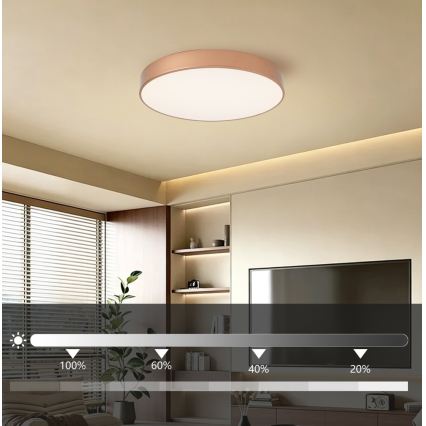 Brilagi - LED stropna svjetiljka s prigušivanjem POOL LED/60W/230V 3000-6000K Ø 50 cm brončana + daljinski upravljač