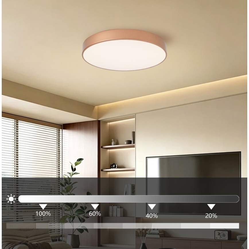 Brilagi - LED stropna svjetiljka s prigušivanjem POOL LED/60W/230V 3000-6000K Ø 50 cm brončana + daljinski upravljač