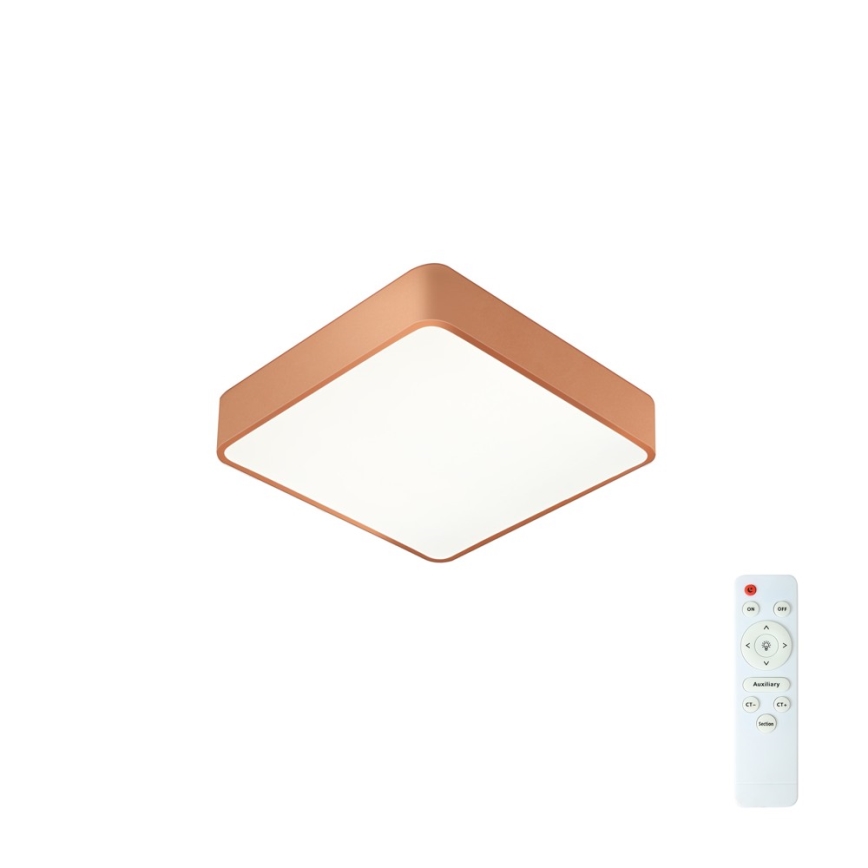 Brilagi - stropna LED svjetiljka s mogućnošću prigušivanja POOL SQUARE LED/36W/230V 3000-6000K 40x40 cm brončana + daljinski upravljač