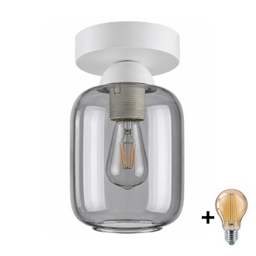 BRILAGI - LED stropno svjetlo RETRO GLASS 1xE27/60W/230V Ø 14 cm bijela/dimno siva
