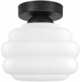BRILAGI - LED stropno svjetlo RETRO GLASS 1xE27/60W/230V Ø 20 cm crna/bijela