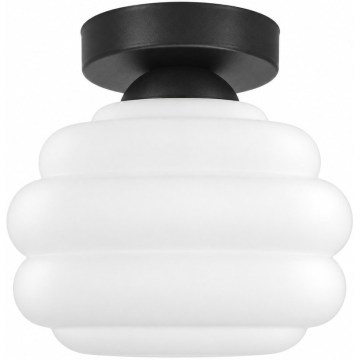 BRILAGI - LED stropno svjetlo RETRO GLASS 1xE27/60W/230V Ø 20 cm crna/bijela