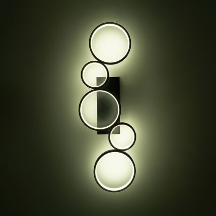 Brilagi - LED prigušiva stropna svjetiljka RINGO LED/34W/230V 3000-6000K 28x84 cm crna + daljinski upravljač