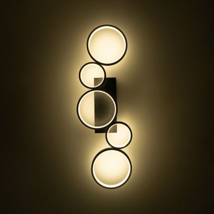 Brilagi - LED prigušiva stropna svjetiljka RINGO LED/34W/230V 3000-6000K 28x84 cm crna + daljinski upravljač