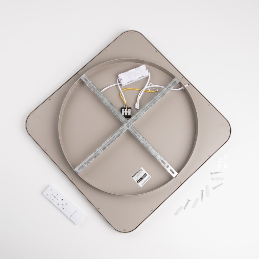 BRILAGI - LED Prigušivo stropno svjetlo FALCON SLIM LED/50W/230V 3000-6500K 50x50 cm bijela/bež + daljinski upravljač