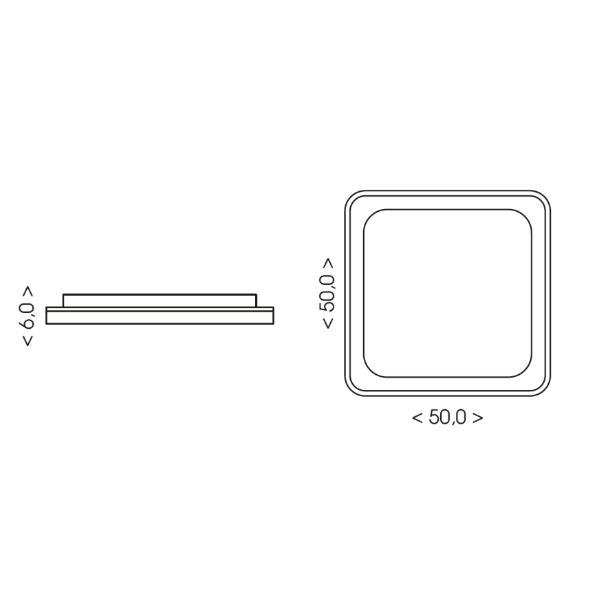 BRILAGI - LED Prigušivo stropno svjetlo FALCON SLIM LED/50W/230V 3000-6500K 50x50 cm bijela/bež + daljinski upravljač