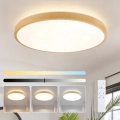 Brilagi - LED stropno svjetlo s mogućnošću prigušivanja GLASS POOL DOUBLE LED/80W/230V 3000-6000K 60 cm drveni dekor + daljinski upravljač
